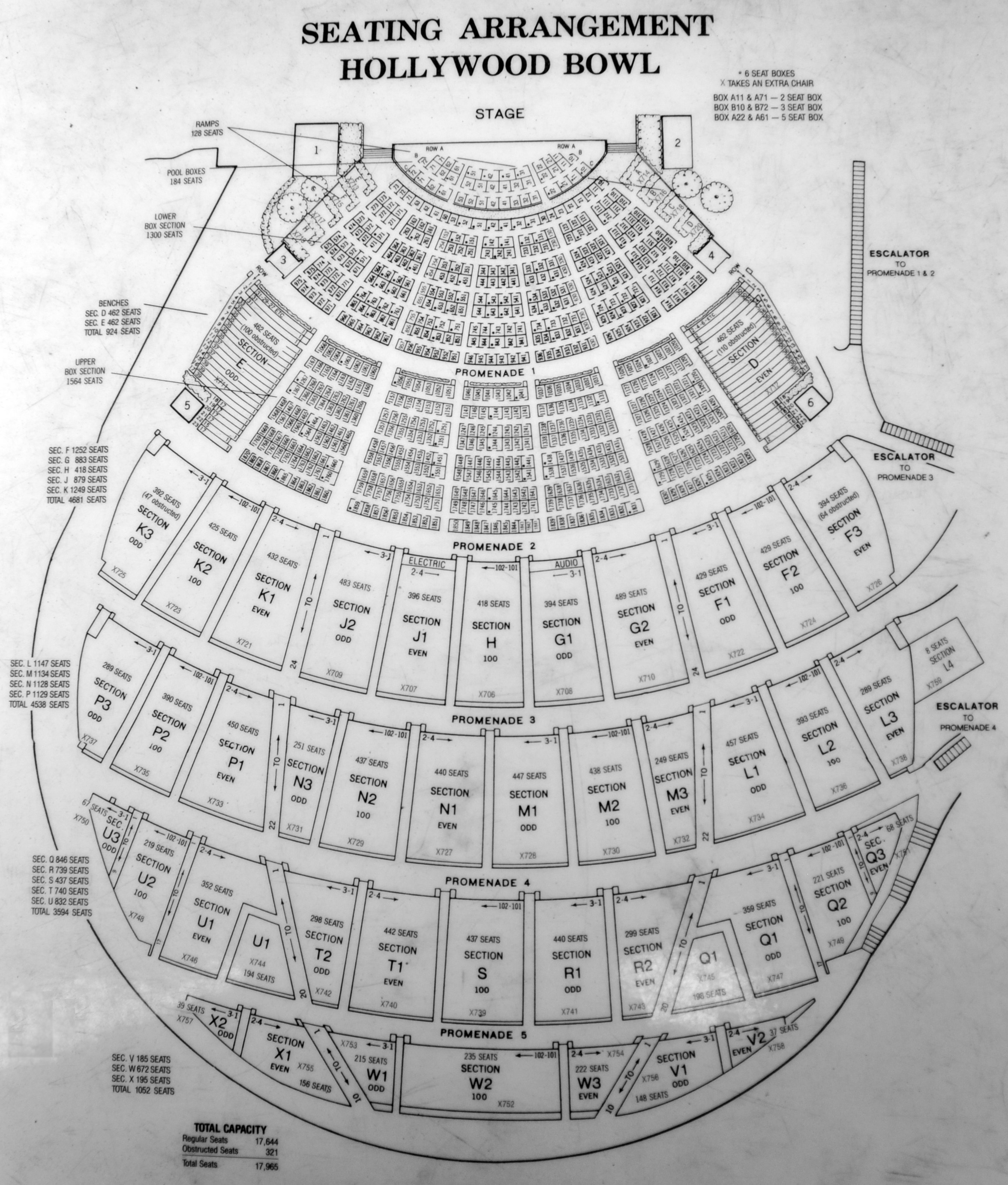 Hollywood Bowl Interactive Seating Chart