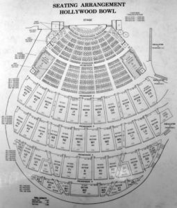 Detailed Hollywood Bowl seating chart