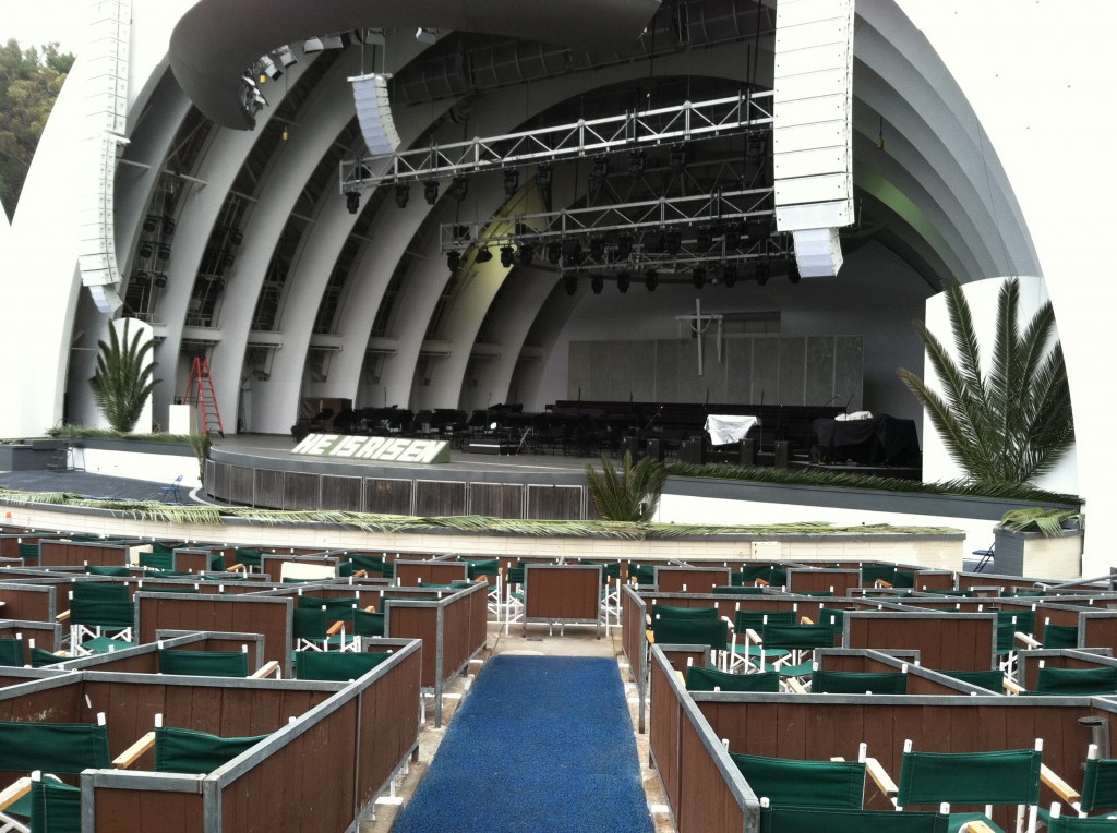 Easter stage at the Hollywood Bowl
