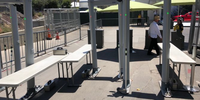 Hollywood Bowl metal detectors at all gate entrances