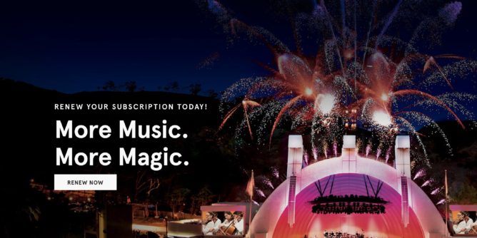Hollywood Bowl website updated