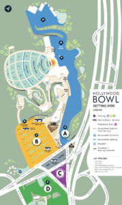 Hollywood Bowl Parking Map