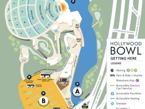 Hollywood Bowl Parking Map
