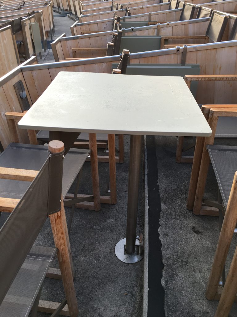 Hollywood Bowl six person box center table