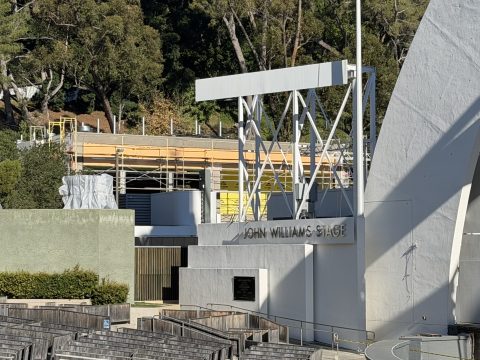 Hollywood Bowl Artist Pavilion construction