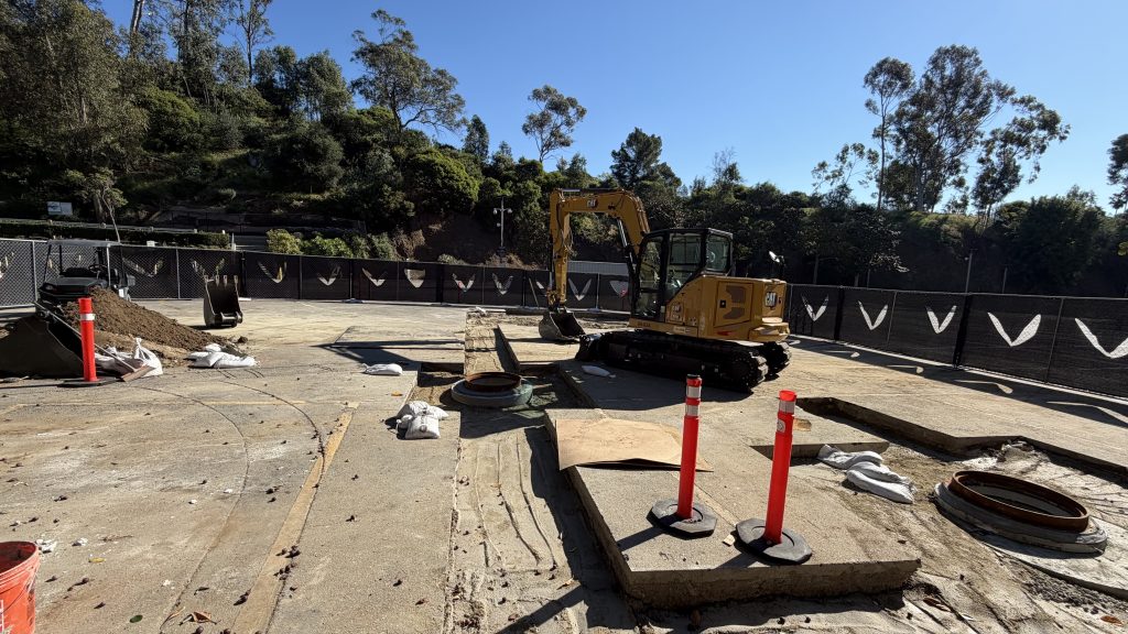 Hollywood Bowl Plaza construction 2026